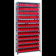 Quantum Storage Systems Steel Shelving with plastic bins 1275-100RD